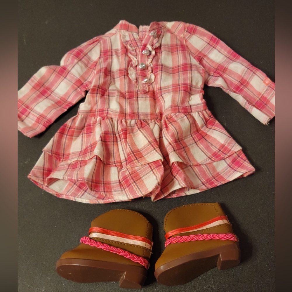 American girl western plaid outfit